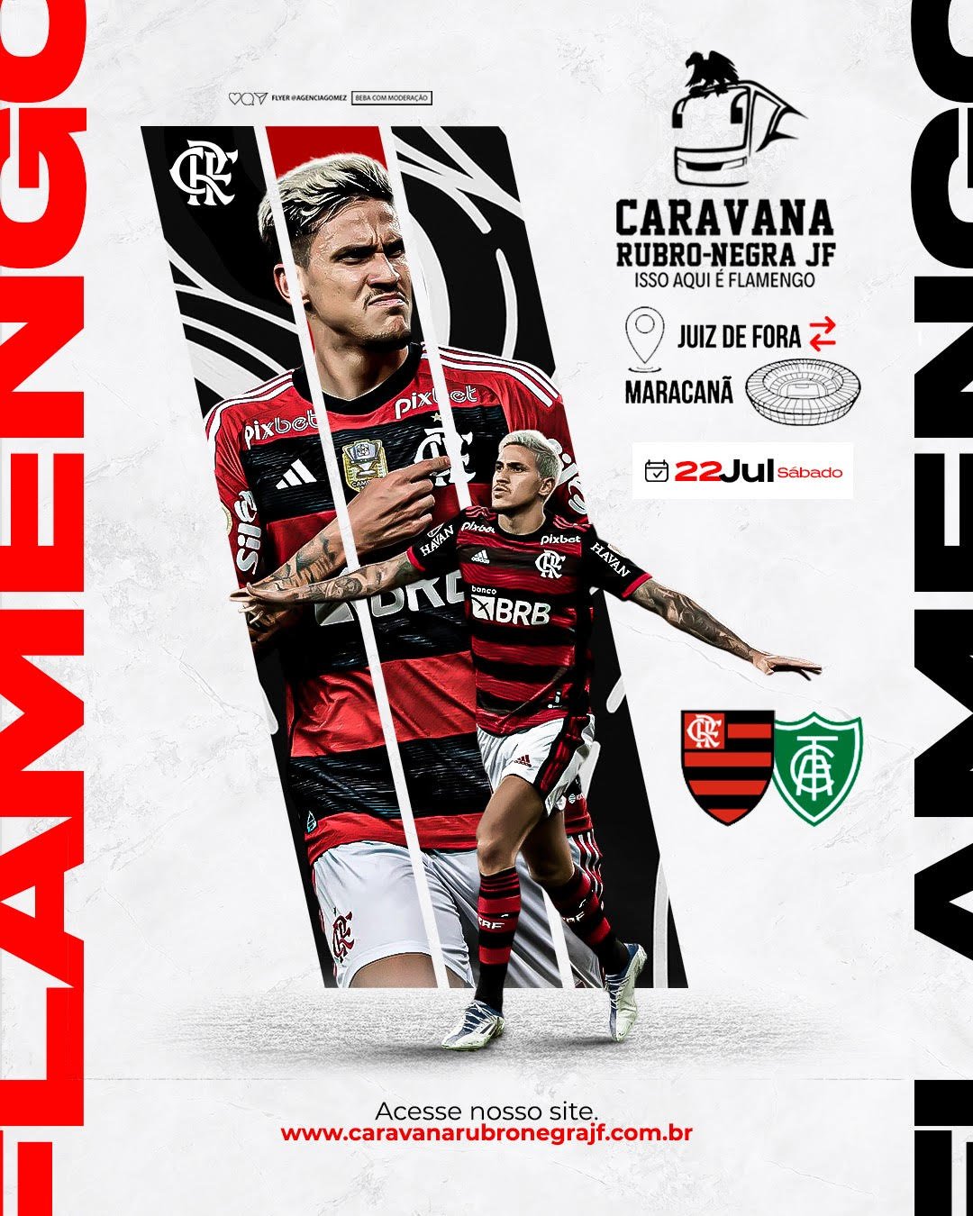 Flamengo x Am rica caravanarubronegrajf